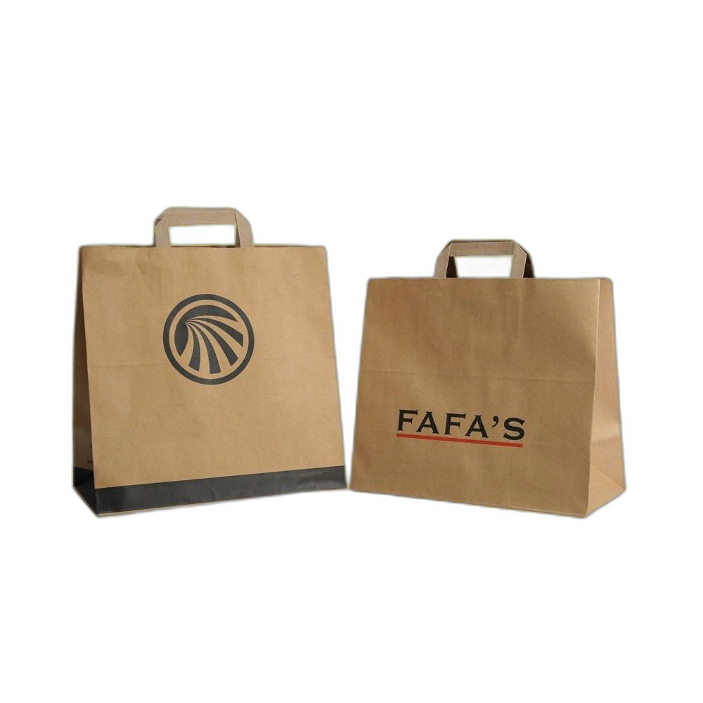 Custom Flat Handle Paper Bags